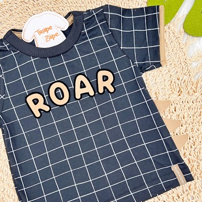 Conj. Camiseta Roar e Bermuda - Preto e Bege